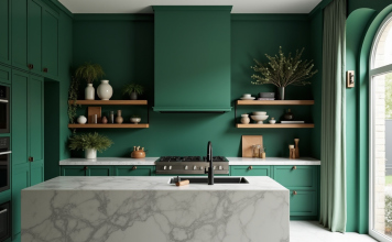 Couleur mur cuisine tendance : palettes chromatiques audacieuses et sophistiquées