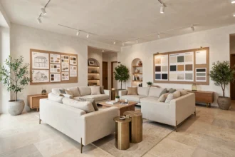 Showroom d'architectes d'intérieur dans les Alpes-Maritimes avec décoration méditerranéenne moderne
